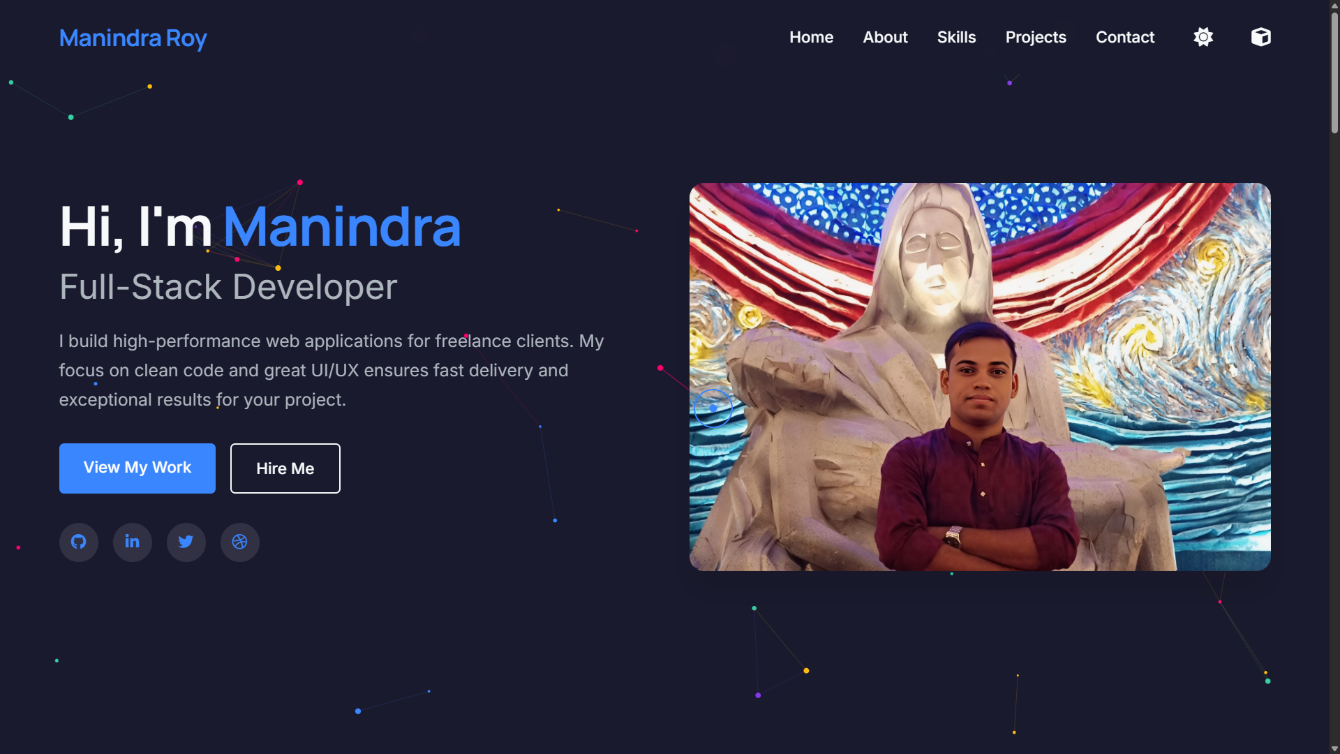 Landing Page of My Present Portfolio